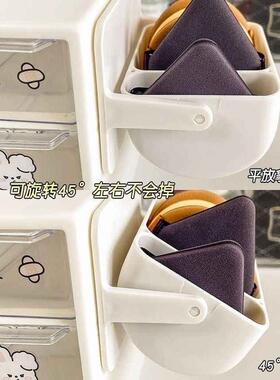 粉扑收纳盒放置架旋转壁挂式化妆海绵分隔托架免打孔气垫美妆蛋透