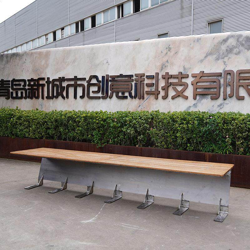 户外公园椅不锈钢座椅耐竹长凳园林椅商场广场学校排椅