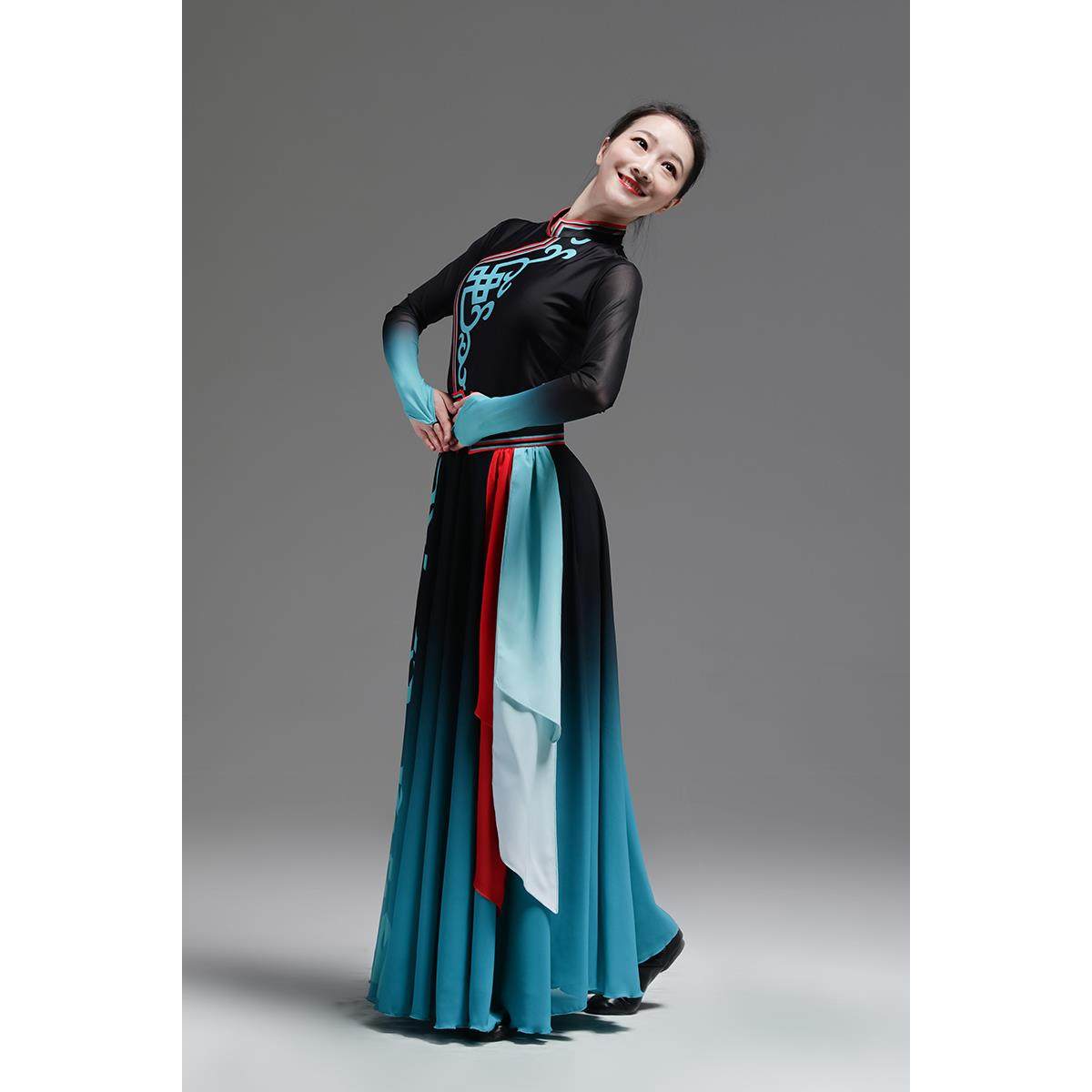 高档定舞蹈依恋赛制女蒙古练习长裙艺考级民族舞表演出定做比舞台