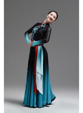 新款舞依恋服定制女蒙古练习长裙艺考级演民族舞表出定做比赛舞台