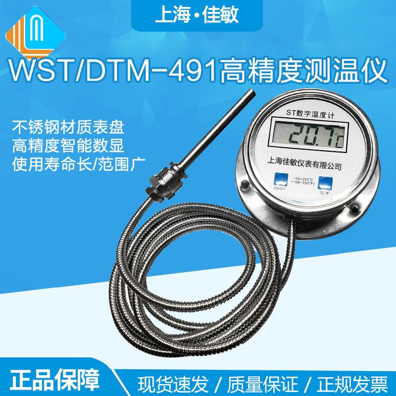 数显温度计 带探头WST/DTM-491高精度测温仪 工业数字水温表