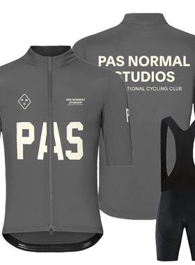 热卖PAS男子短袖骑行服背带裤套装透气夏季PNS自行车运动服公路车