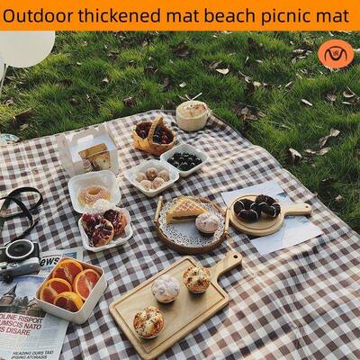 Outdoor Thicken Pad Blanket Camping Beach Plaid Picnic Mat