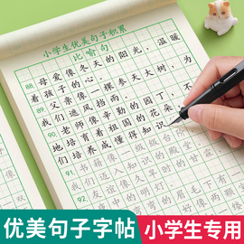 优美句子积累字帖大全小学生专用练字帖每日一练好词好句好段正楷写字三年级，四五六语文钢笔楷书练习硬笔书法练字本上册练字贴教材