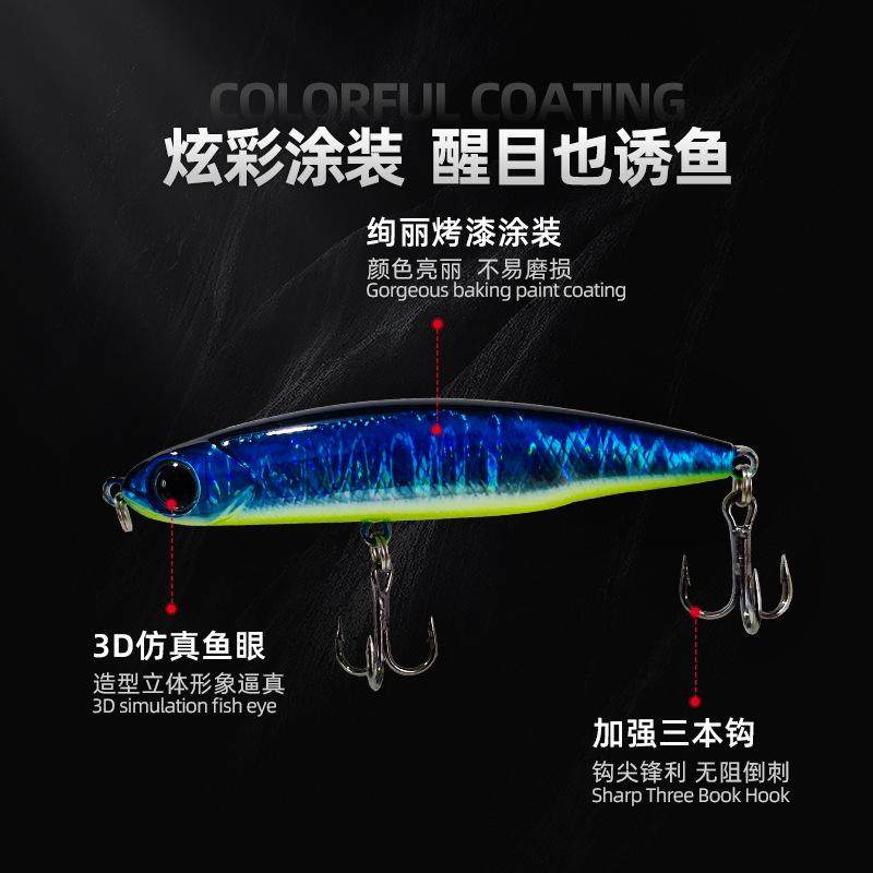 小银鱼沉水铅笔颤沉超远投路亚饵缓沉微物淡钓鱤鱼翘嘴通杀饵,户外/登山/野营/旅行用品,台钓饵,淘宝优惠券,粉丝福利购,淘宝优惠卷