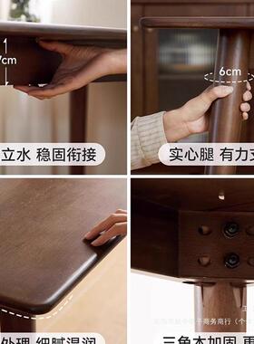 复古实木书F997S8T9桌家用学小生简易型卧室电桌中脑古户风长方形