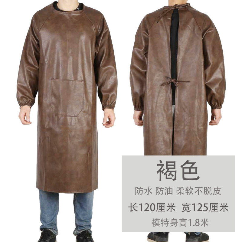 pu皮围裙防水防油软皮杀猪厨房男士水产专用杀鱼卖鱼罩衣卖肉男款,家庭/个人清洁工具,围裙套装,淘宝优惠券,粉丝福利购,淘宝优惠卷