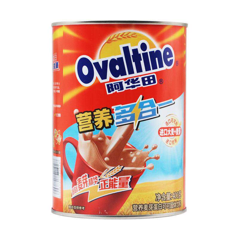 巧克力粉进口可可粉阿华田速溶冲泡饮料牛奶伴侣400克加钙罐装多