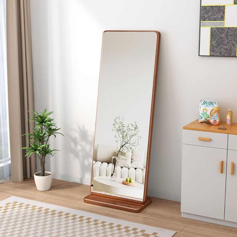 金满胜实木穿衣镜全身镜落地镜家用卧室换衣镜靠墙简约试衣大镜子