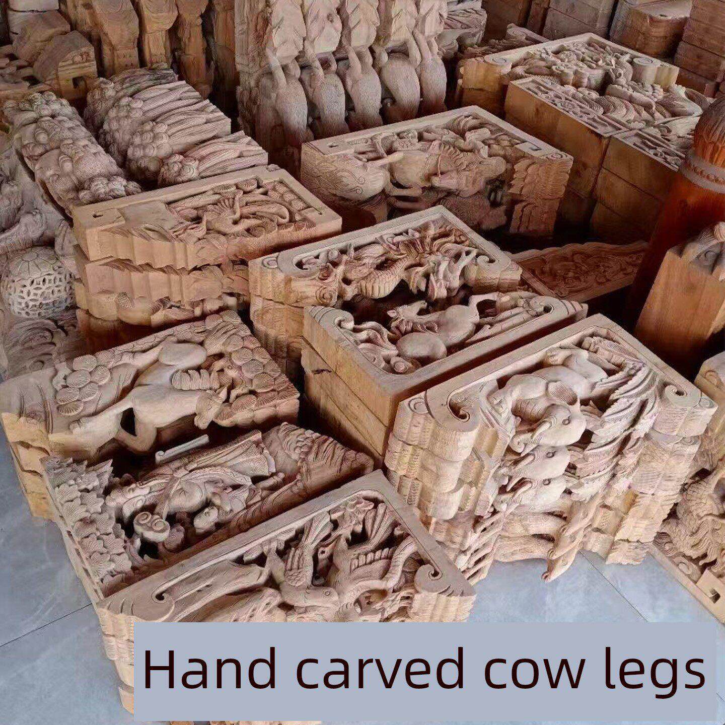 东阳木雕实木手雕牛腿中国风鸟置换柱头古典寺宗祠梁角花定制