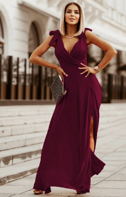 Solid color sleeveless waistband dress group dress long skir