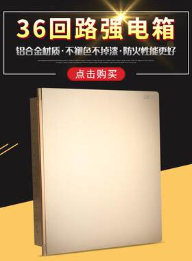 36回路铝合金家用强电箱室内空气开关配电箱装饰画家用照明布线箱