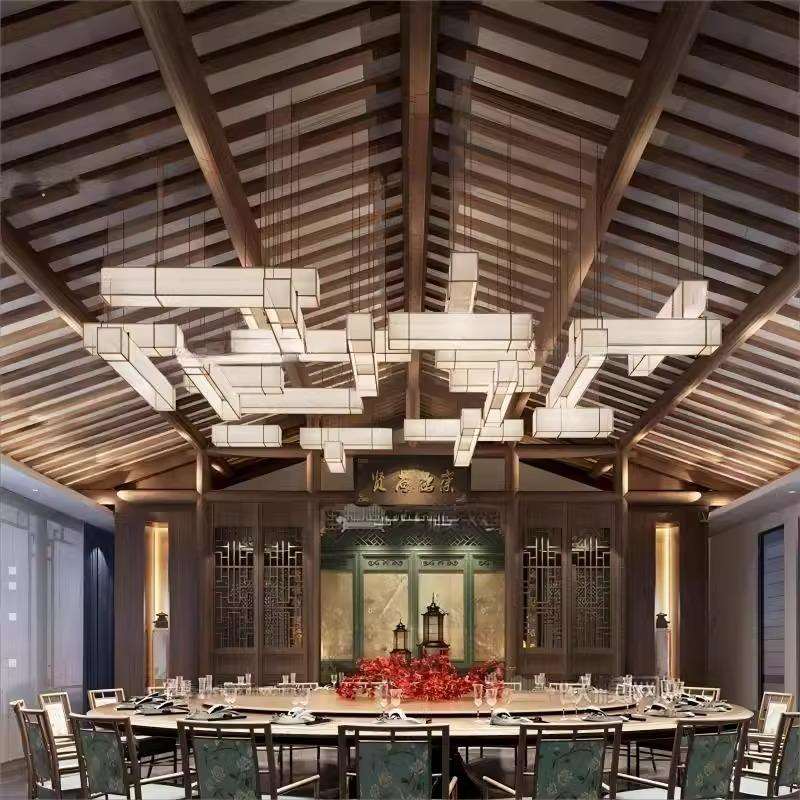 新中式吊灯客厅灯简约现代酒店工程餐厅吊灯卧室创意中国风灯