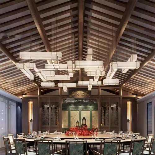 新中式吊灯客厅灯简约现代酒店工程餐厅吊灯卧室创意中国风灯