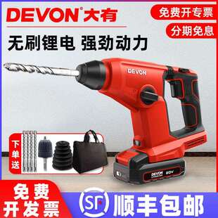大有充电式电锤钻锂电冲击钻家用无线轻型电钻多功能电动工具5403