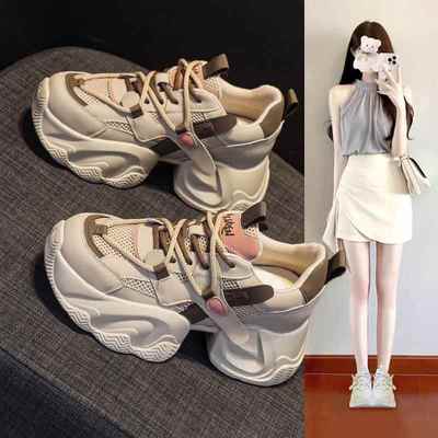 ⑤【8厘米】显高显瘦！显腿长！厚底老爹鞋女款超火内增高