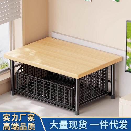 打印机置物架桌面带抽屉小型双层架子公室桌上放复印机的收纳架
