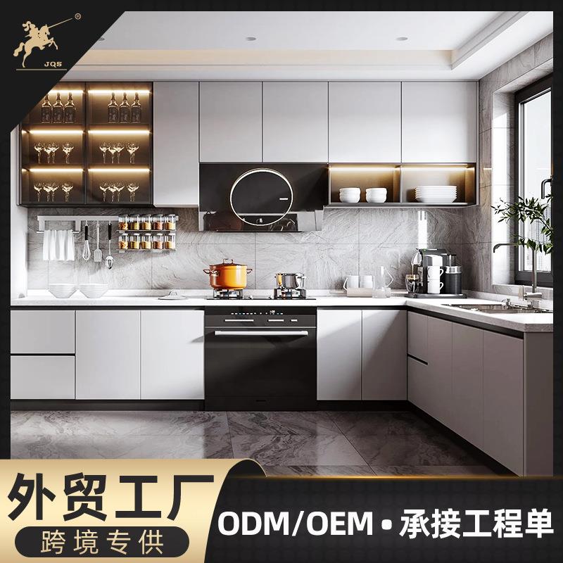 欧红志橱柜定制整体厨房厨柜家用灶台柜一体石英石台面全屋定制
