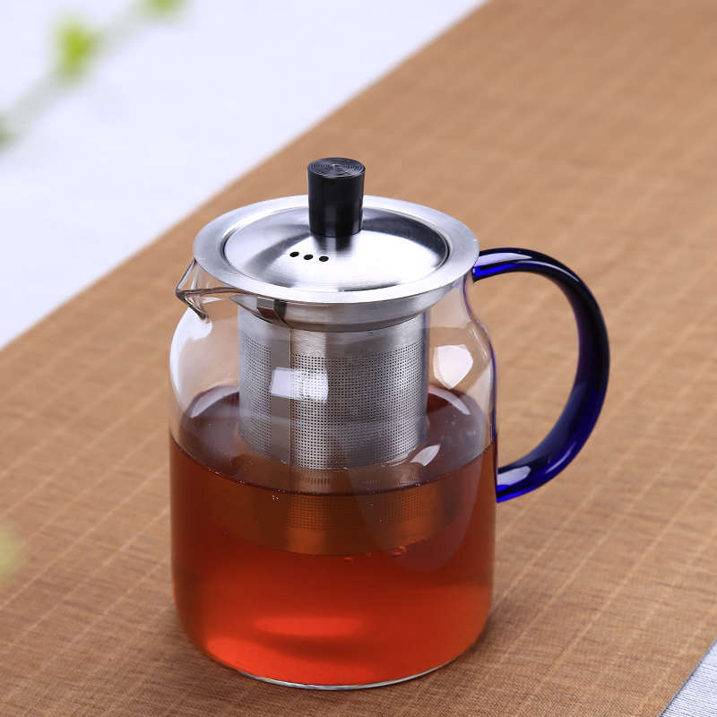 怡佳玻璃茶壶泡茶壶不锈钢茶壶过滤玻璃茶具加厚耐热煮茶器水果壶