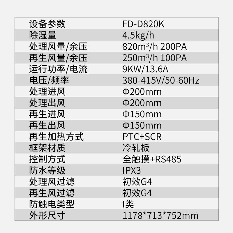 跨境转轮除湿机工业大功率地下室低温空气除湿器实验室抽湿机现货