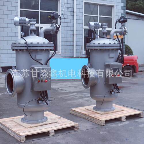 304不锈钢电动刷式自清洗过滤器角通立式管道除污器地下水除砂器