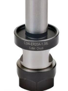3pcs C3/4-ER20A-1.38L 延长杆+ 1pcs R8筒夹3/4孔径-M12后拉螺纹