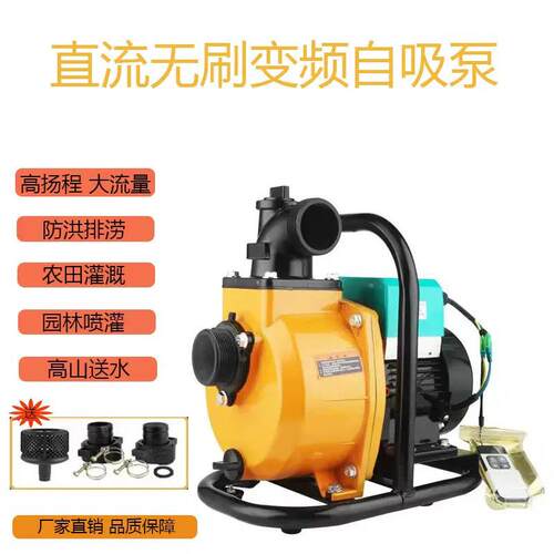 48V60V永磁变频陆地自吸增压泵农用智能全自动水泵灌溉直流抽水泵