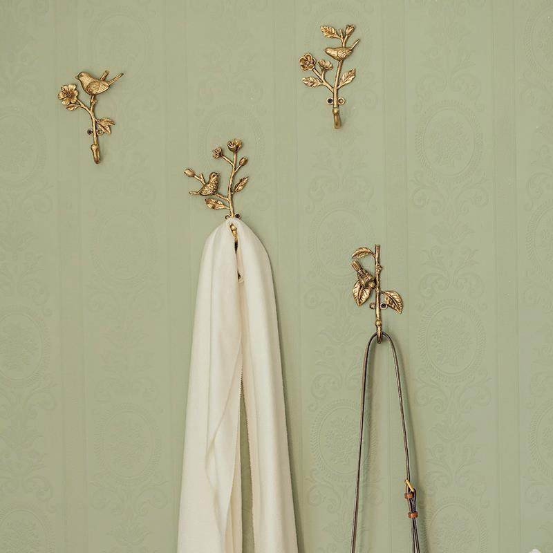 钥匙法式居创意你墙上可爱墙面小鸟复古装饰打孔可挂钩衣服墙壁,家庭/个人清洁工具,粘钩,淘宝优惠券,粉丝福利购,淘宝优惠卷