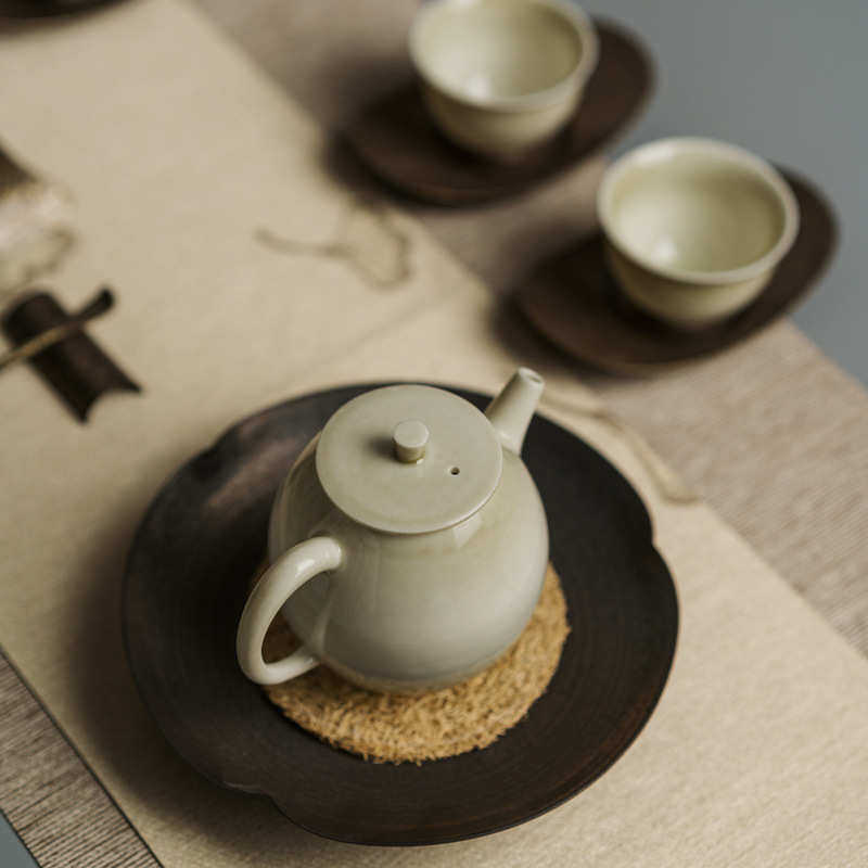 茶壶茶具家用陶瓷功夫滤泡小手工草木灰单壶茶壶 茶壶简约过套装