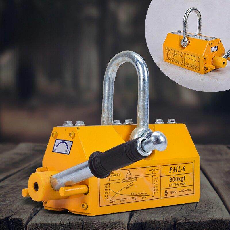 强磁吸盘吊装工具小型1吨吸铁石起重机2吊具磁力吊勾永磁铁起重器