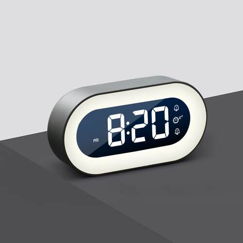 新款创意闹钟学生LED多功能闹钟床头静音电子时钟室内夜灯钟表