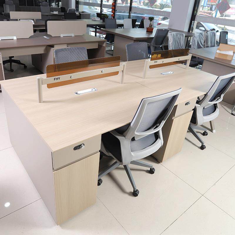 新款办公家具职员办公桌屏风工位组合员工位四人位桌椅组合厂家