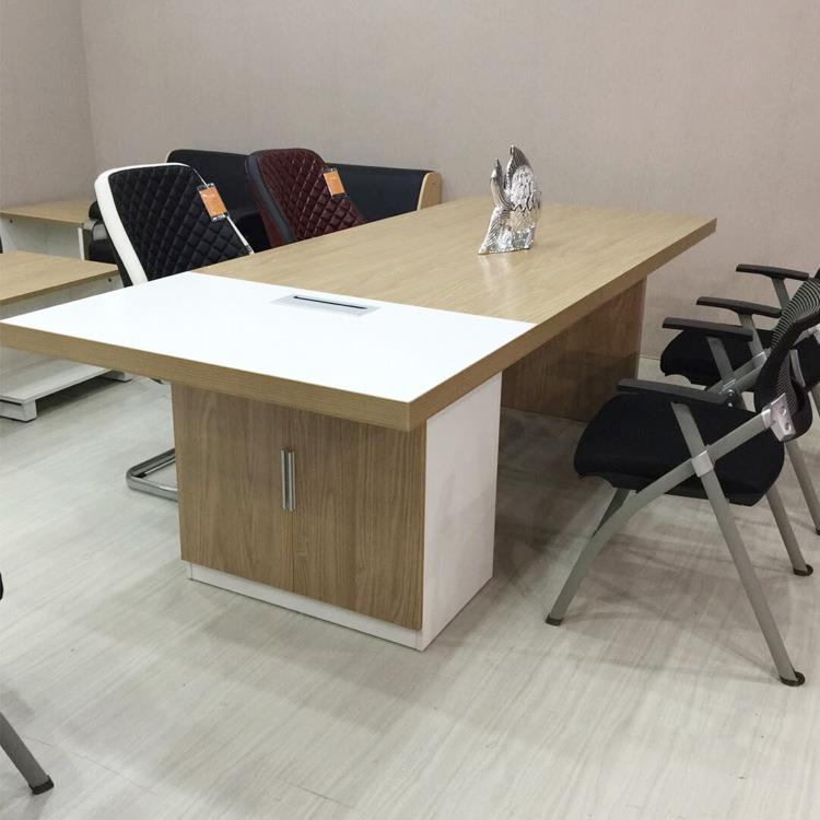 时尚板式会议桌公司学校会议台接待室会客桌长方形会议桌
