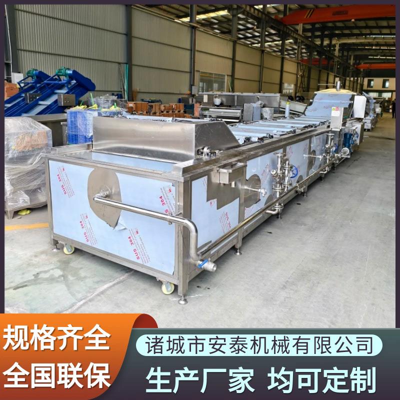 菜花清洗杀青流水线 全自动牛蒡丝蒸煮冷却机 金针菇预煮漂烫机