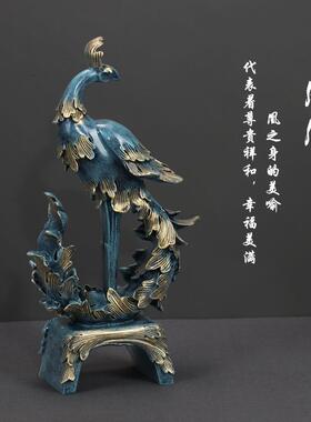 北欧玄关客厅凤凰摆件家居饰品电视酒柜装饰乔迁新居礼品结婚礼物