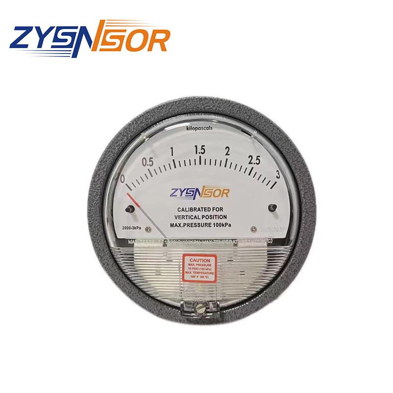 ZYSNSOR指针式差压表微差表M2000系列0-30KPA铸铝材质