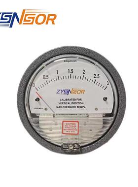 ZYSNSOR指针式差压表微差表M2000系列0-30KPA铸铝材质