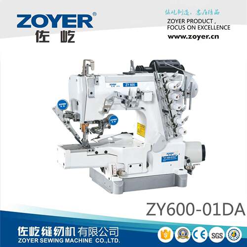 厂家ZY600-01DA佐屹小方头筒式直驱自动剪线高速绷缝机坎车缝纫机