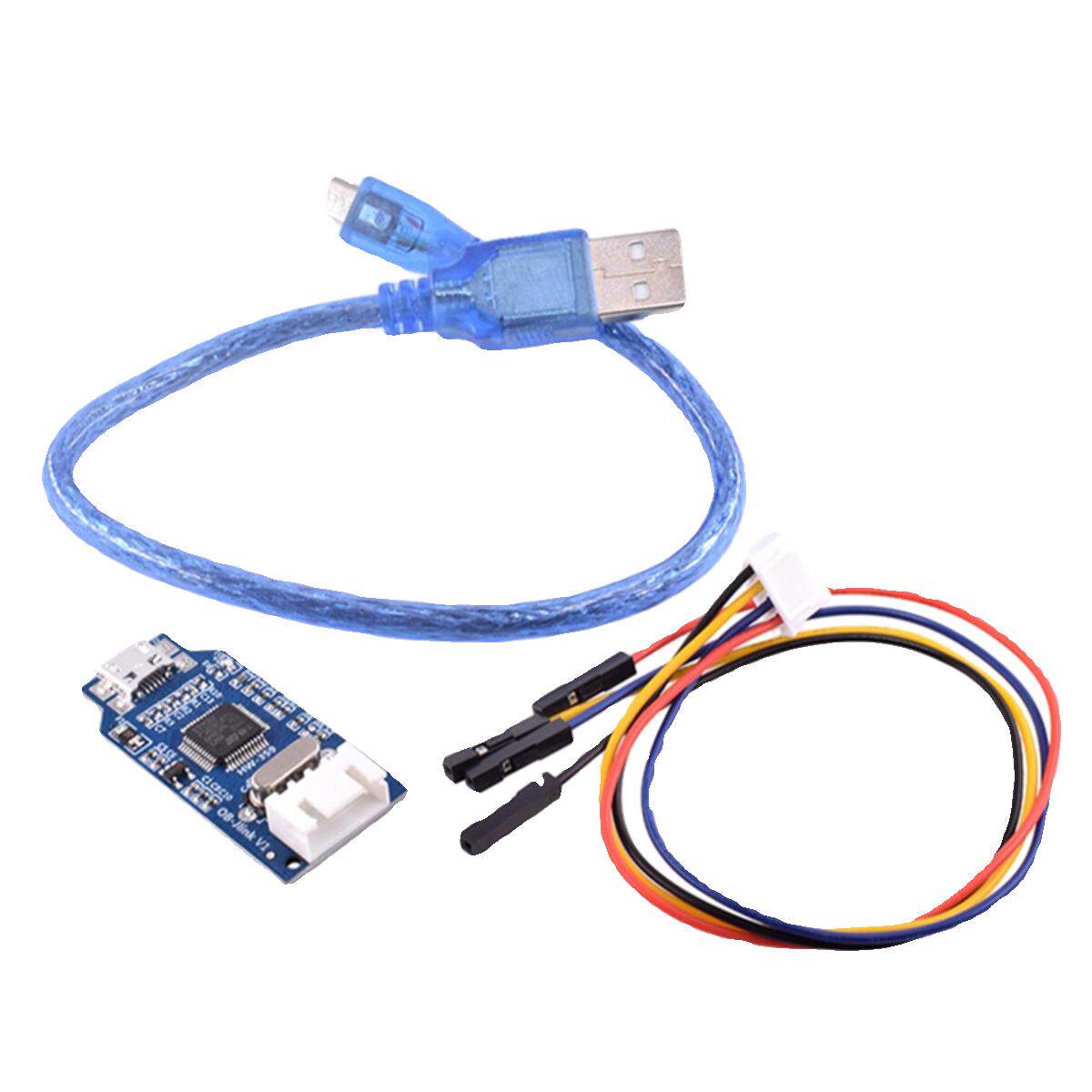 兼容J-link OB 彷真下载调试器 SWD编程器jlink下载器代替V8 蓝色