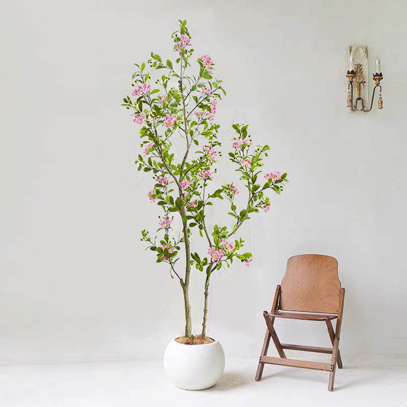 仿真植物摆件桃金娘树盆栽捻子树观叶假花植物盆景室内家居装饰
