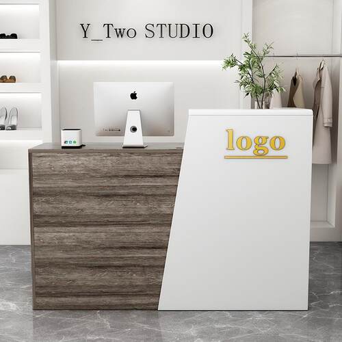 时尚网红潮店收银台店铺小型柜台服装店吧台理发店桌子前台接待台