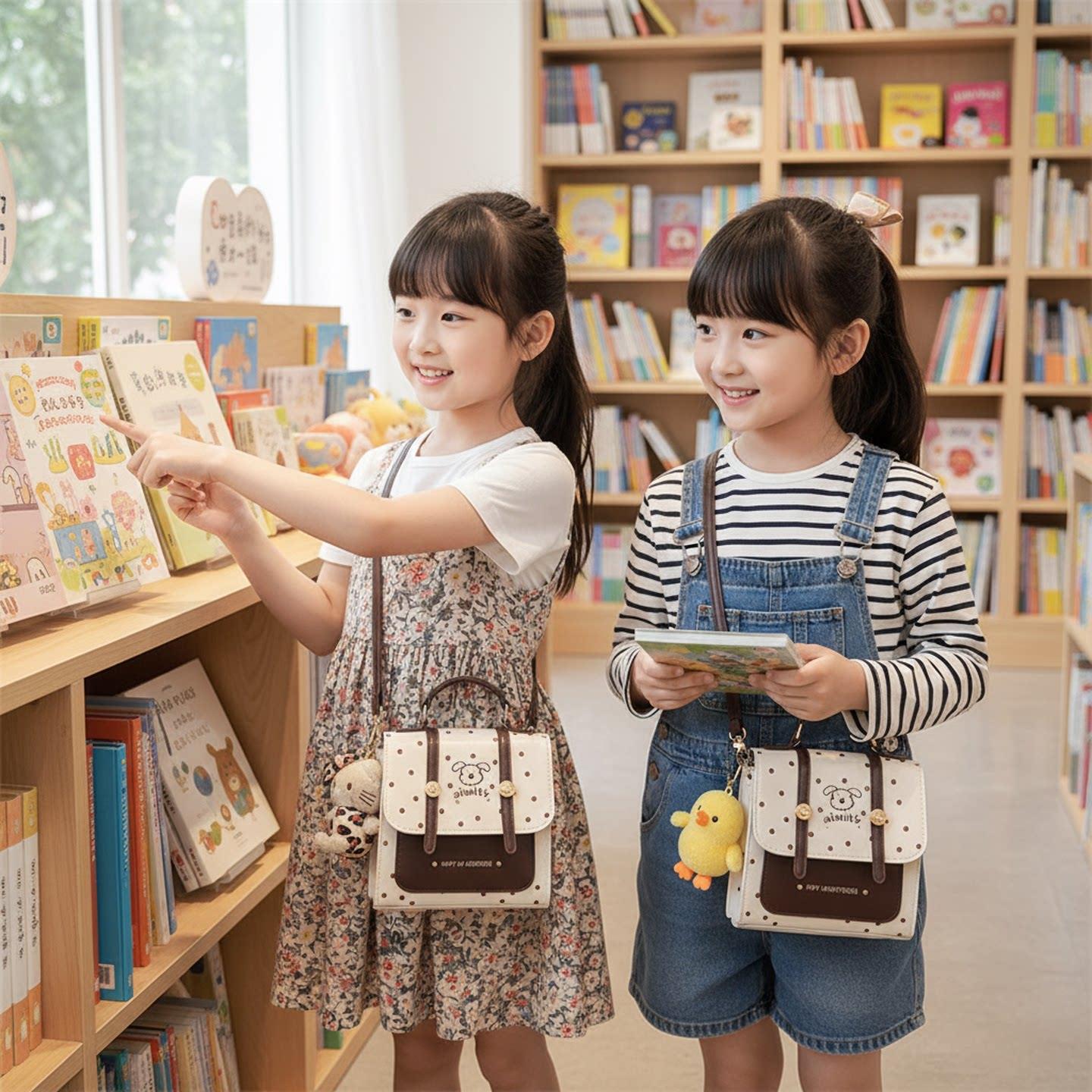 可爱小狗波点学院风双肩包包女2026新款小众百搭学生上课通勤书包