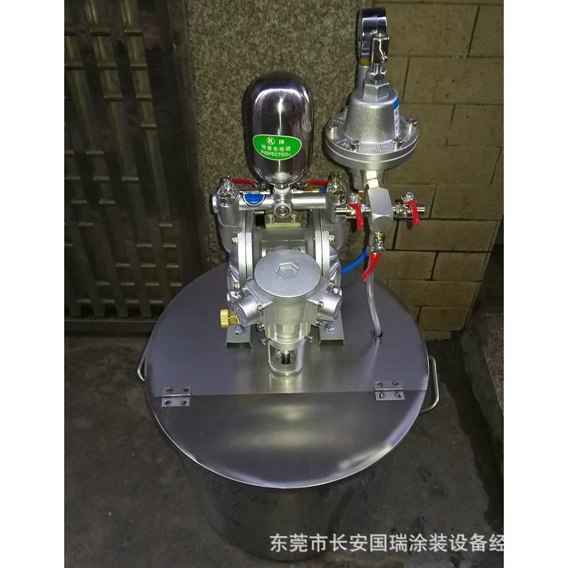 桶装式喷涂油漆泵 自动搅拌喷涂隔膜泵 气动隔膜泵浦