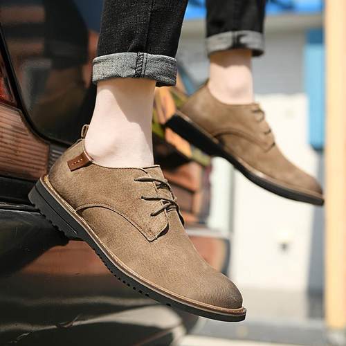 正品休秋冬闲季新休闲皮鞋2024款真皮头层透气大码46码男鞋英伦韩