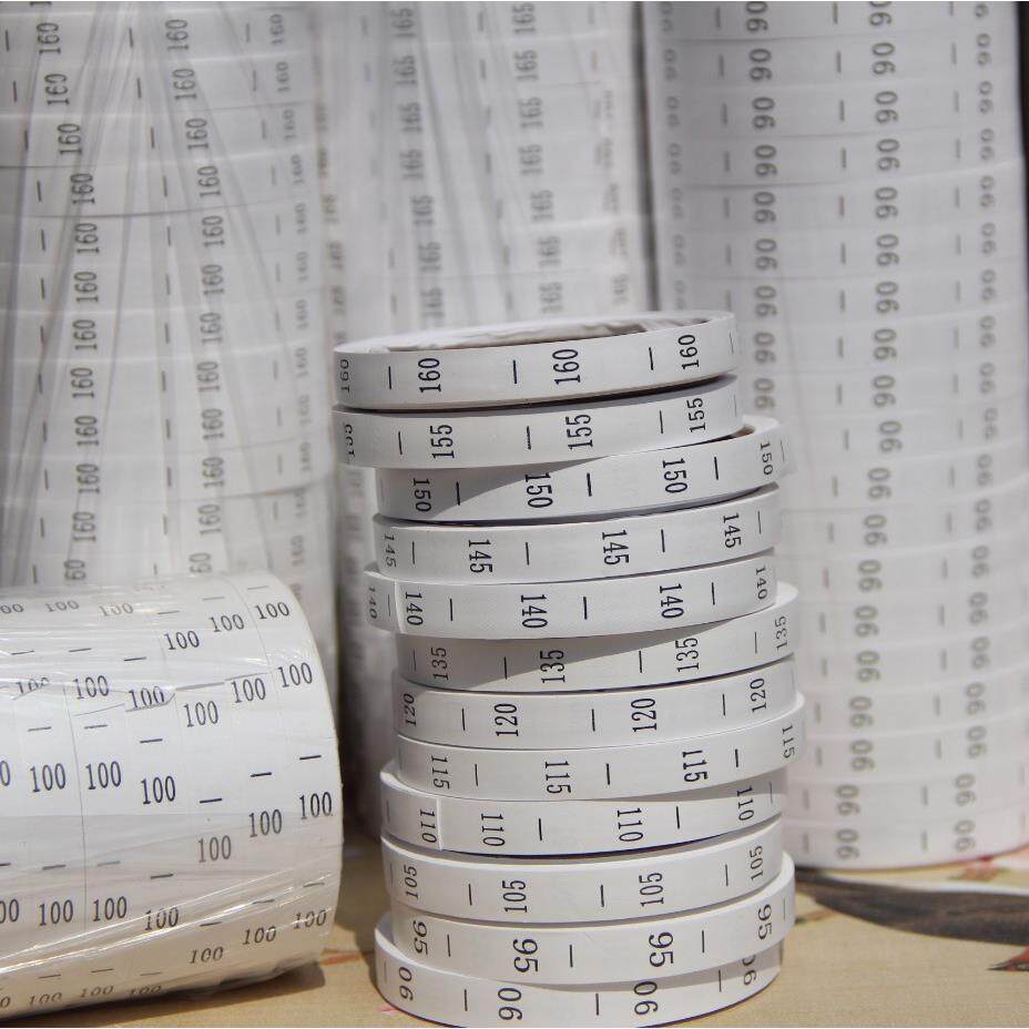 现货儿童服装码标水洗标数字标记号尺码标印唛1--200缝标整筒