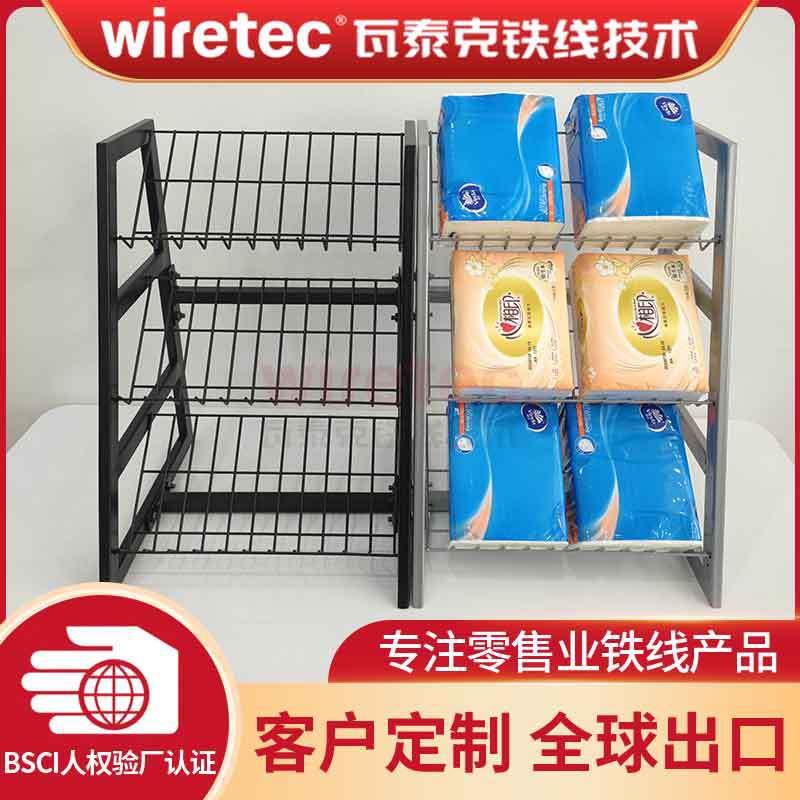 超市柜台展示架收银台迷你置物架糖果分层倾斜网丝金属篮货物架
