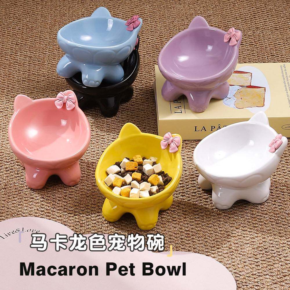 猫碗陶瓷猫咪碗猫吃饭碗水碗斜口猫粮可爱专用宠物碗狗碗猫食盆