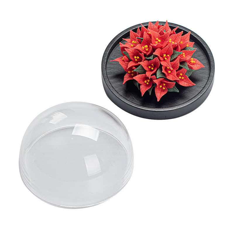 德化手捏三角梅陶瓷花装饰品摆件客厅办公室茶几车载香薰扩香器礼