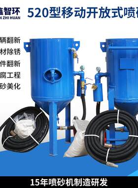小型520喷砂机移动式高压喷砂机高速耐磨碳化硼喷枪无锡船舶除锈