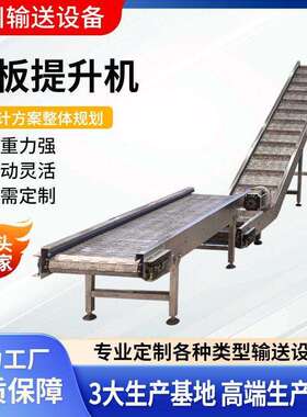 链设板提升机水线上料机果蔬清洗运GCZ输备流重型货链物爬坡板送